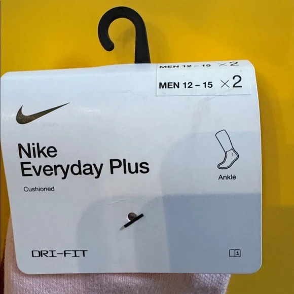 2-Pair Nike Dri-Fit Men’s Everyday Plus Cotton Cushioned - Picture 4 of 4